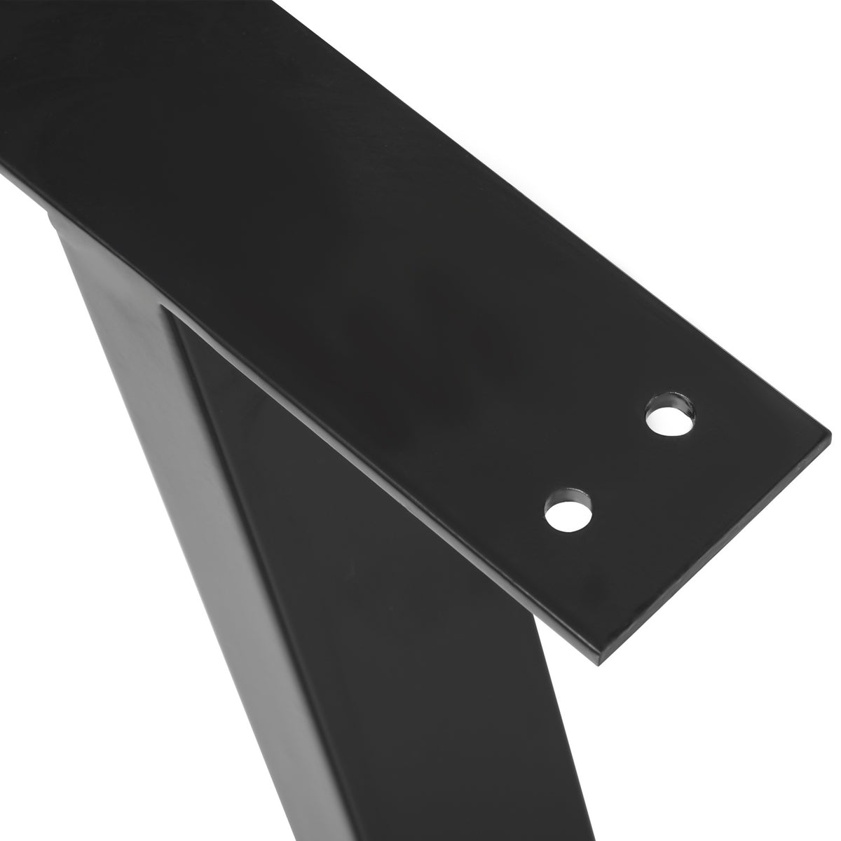 Table legs, set of 2 table runners, triangular furniture feet made of steel, 70 x 72 cm table frame for dining table, steel, black |