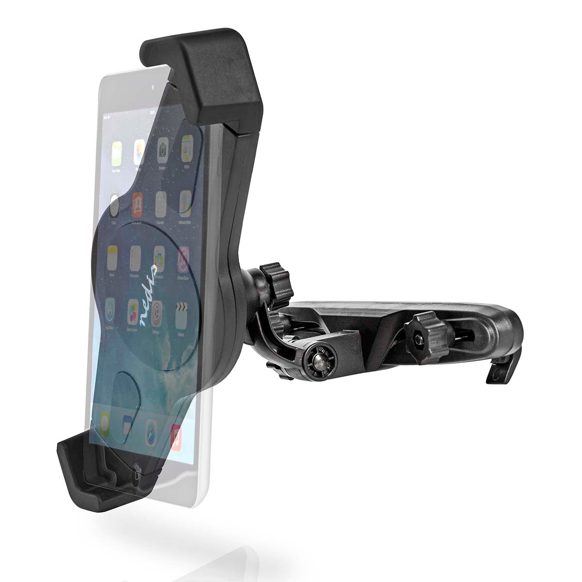 Tablet Car Holder | Max. Screen Size Compatibility: 12" | Car Mounted at Window and Headrest | Jussable