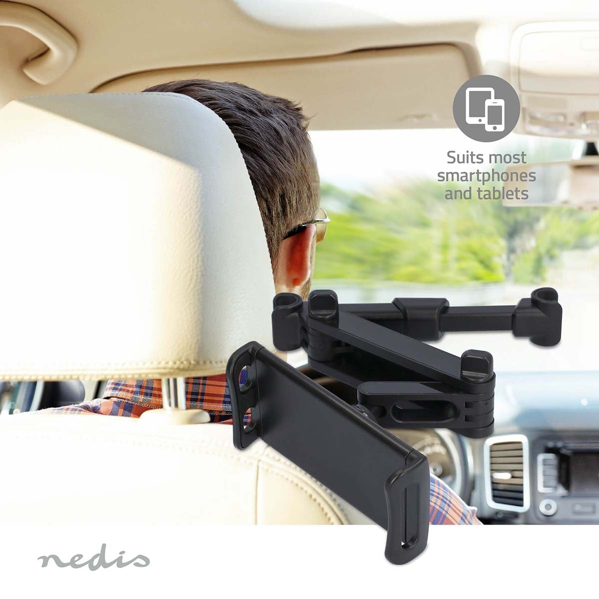 Tablet Car Holder | Max. screen size compatibility: 12.5 " | In car | Jusable