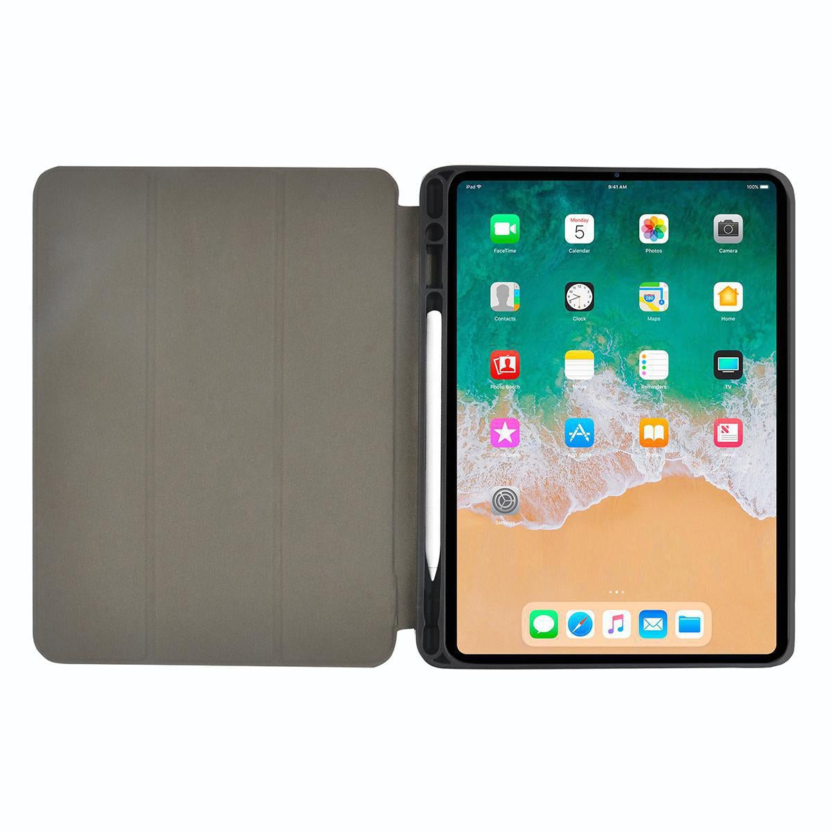 Tablet Folio Case | iPad Pro 11" 2019 | Built-in pencil holder | Auto-wake function | Black / Grey | Polycarbonate / TPU