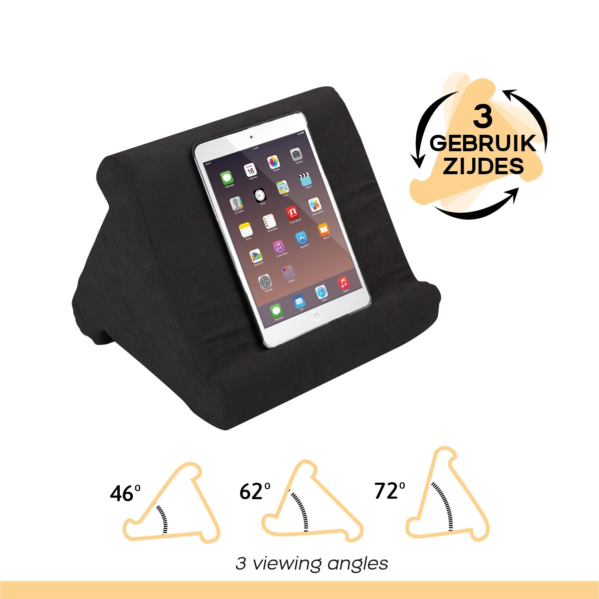 Tablet Pillow Stand, Memory Foam, 3 Viewing Angles