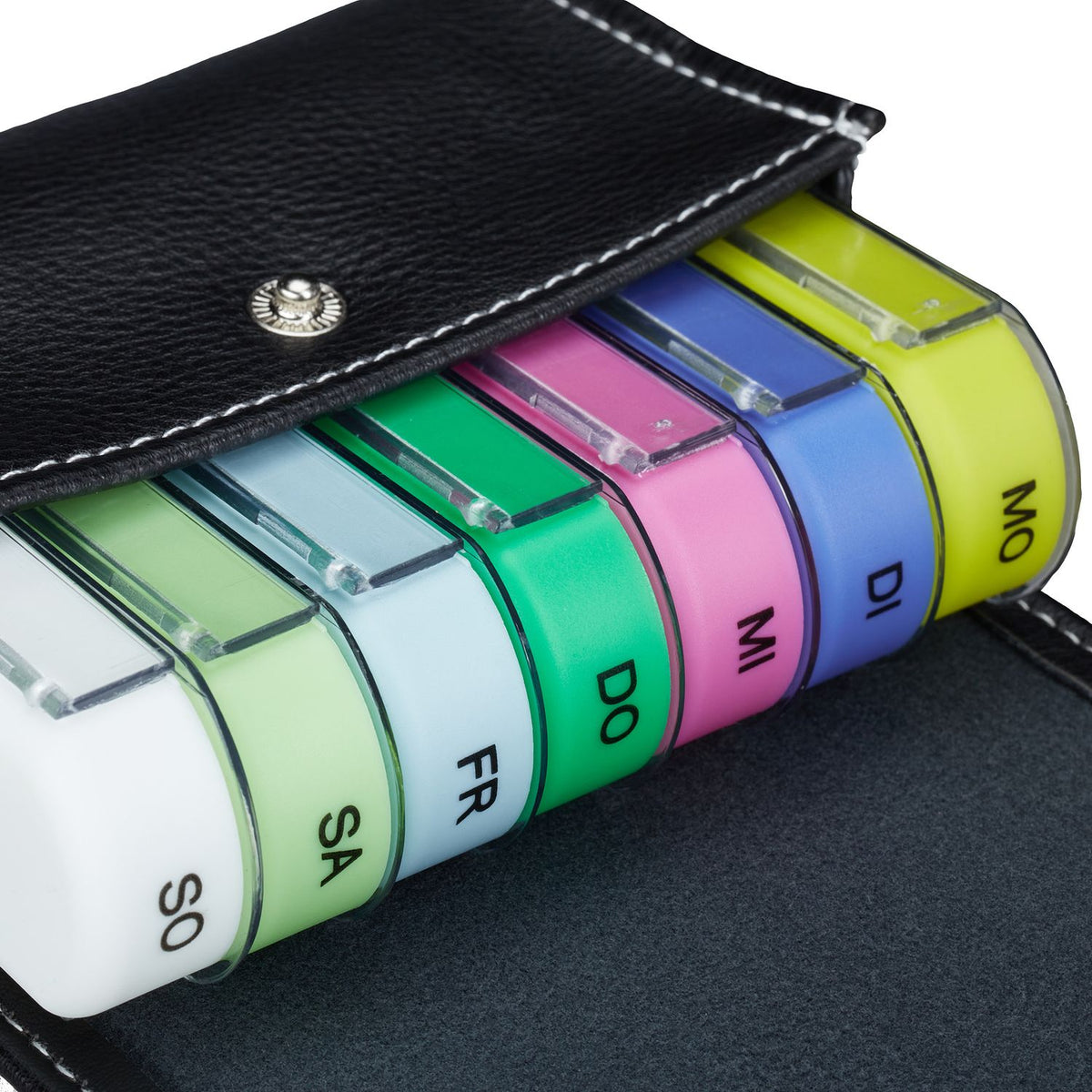 Tablet box with pocket 7 days 4 compartments