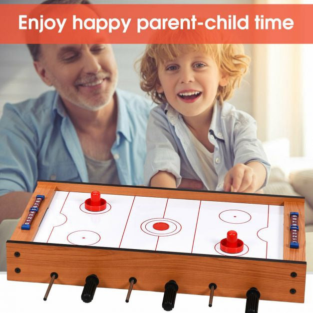 Tabletop Foosball and Air Hockey 2-in-1 Game Set