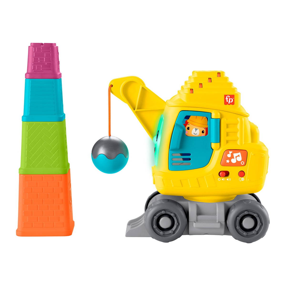 Talking Excavator Toy, Teaches Numbers & Shapes, 9m+