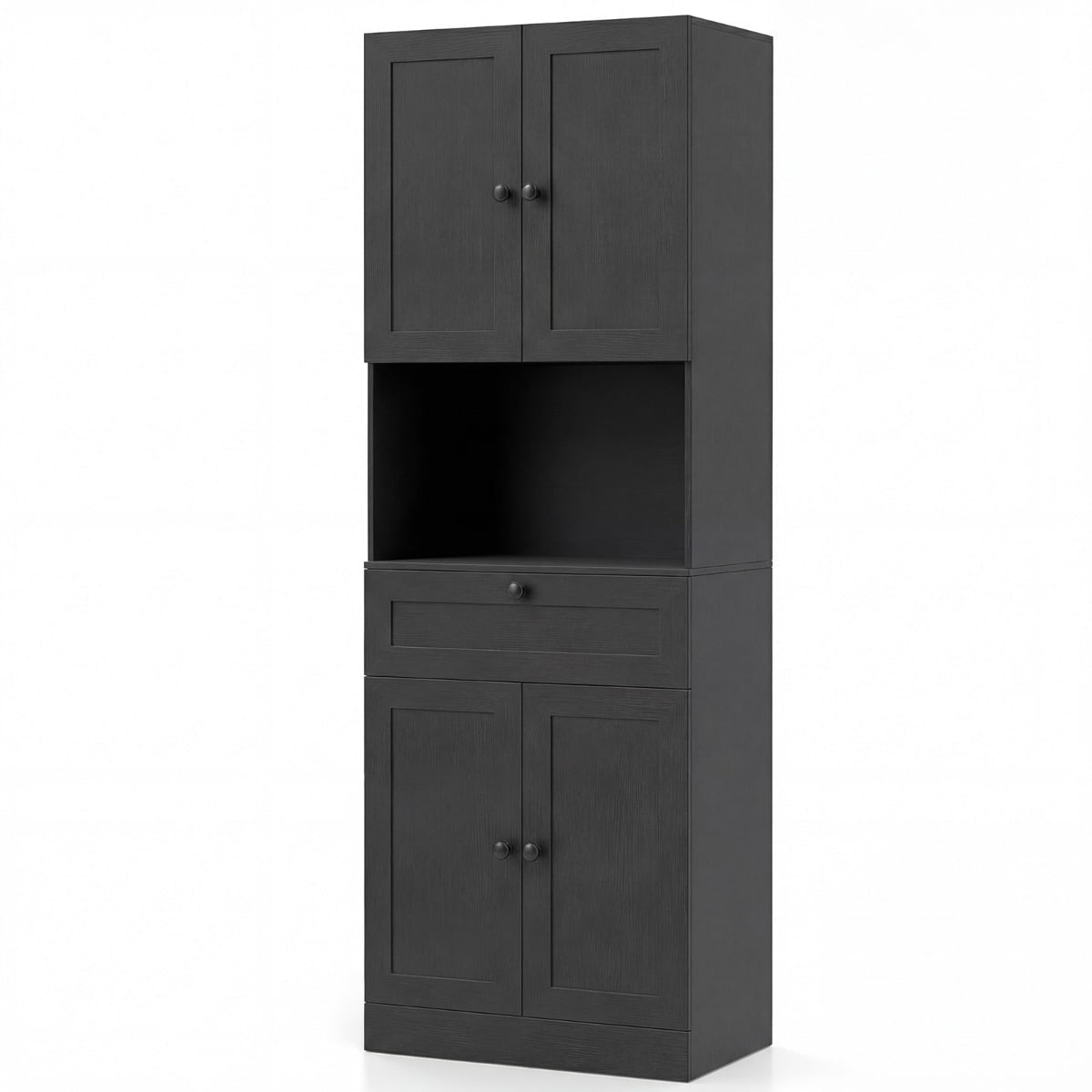 Tall Bathroom Cabinet with 4 Doors, 1 Drawer, Adjustable Shelf