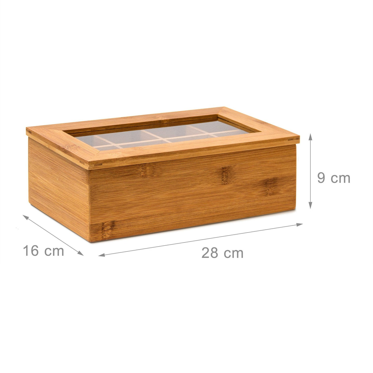 Tea box Bamboo lacquered 6 and 8 compartments