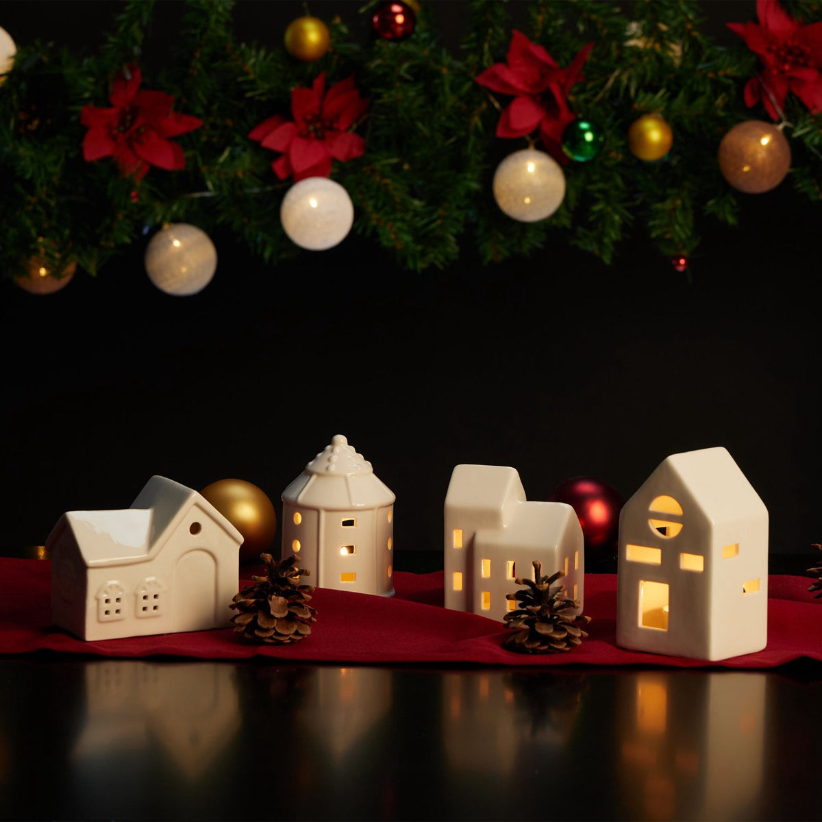 Tea house in white ceramic