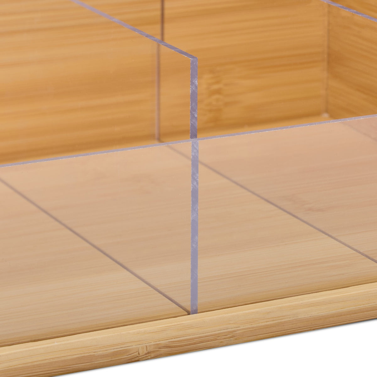 Tea organizer 4 compartments bamboo