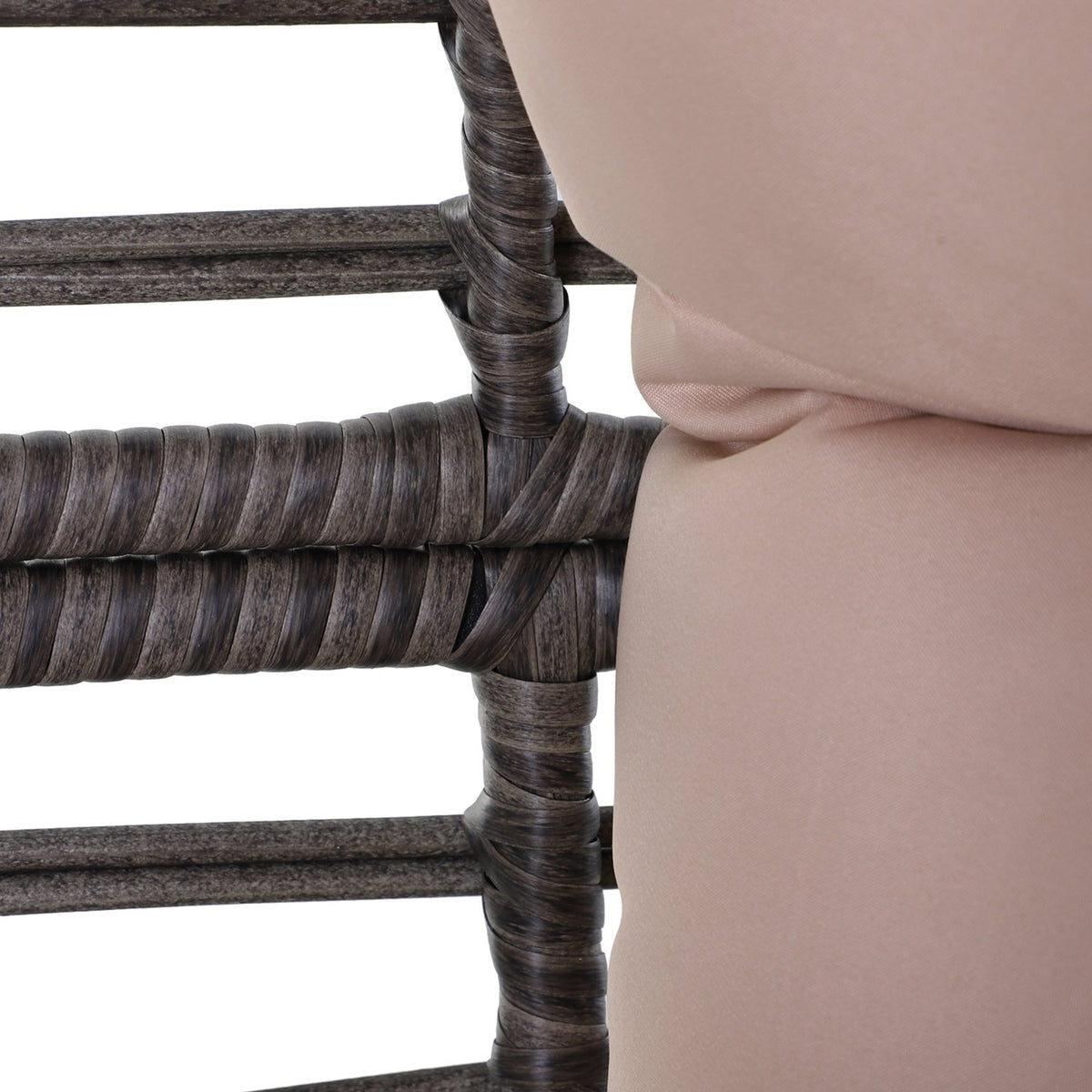 Teardrop Rattan Chair Garden Chair With Seat Cushion Raised Rattan Chair Steel Gray 101 X 89 X 156 Cm