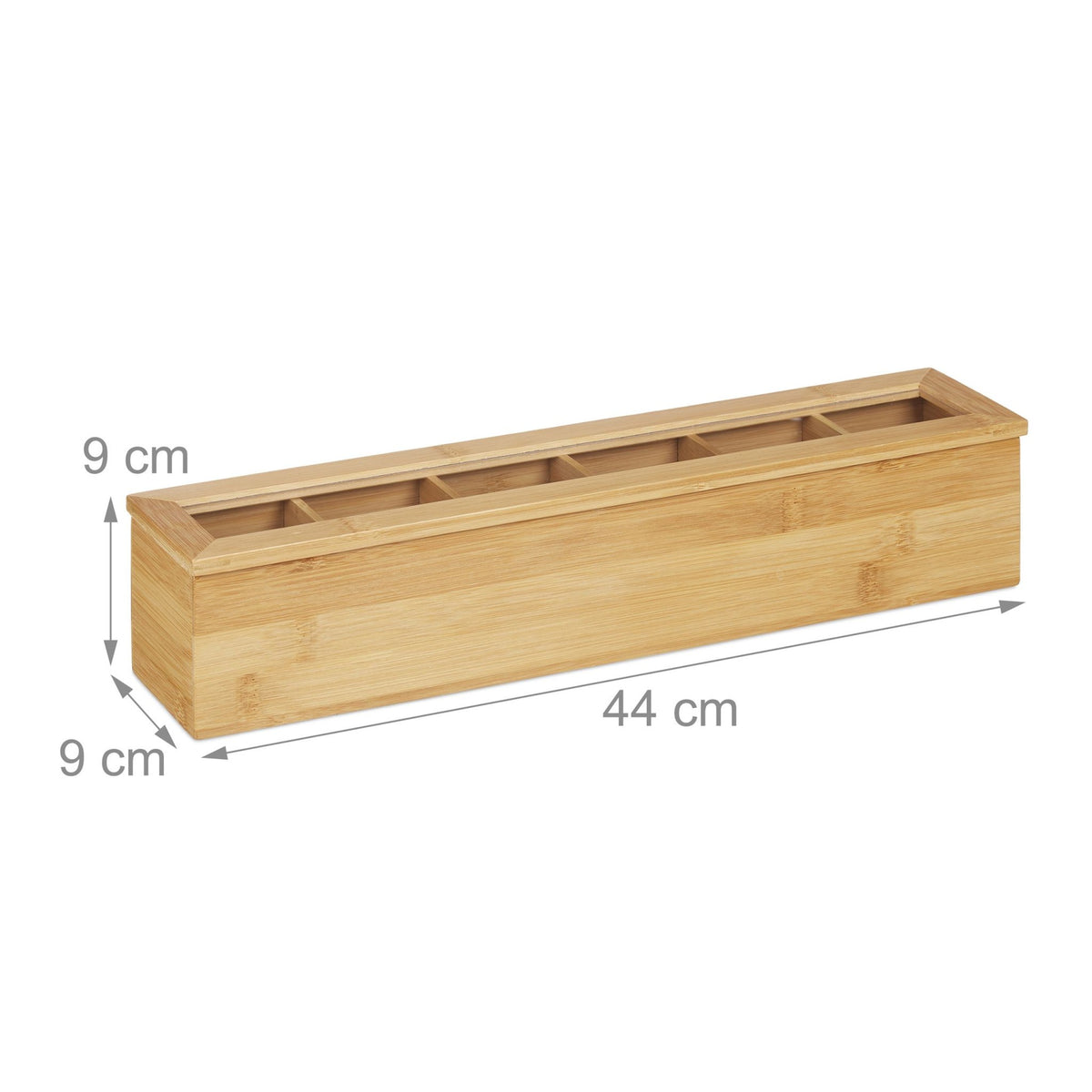 Teask in bamboo 6 compartments