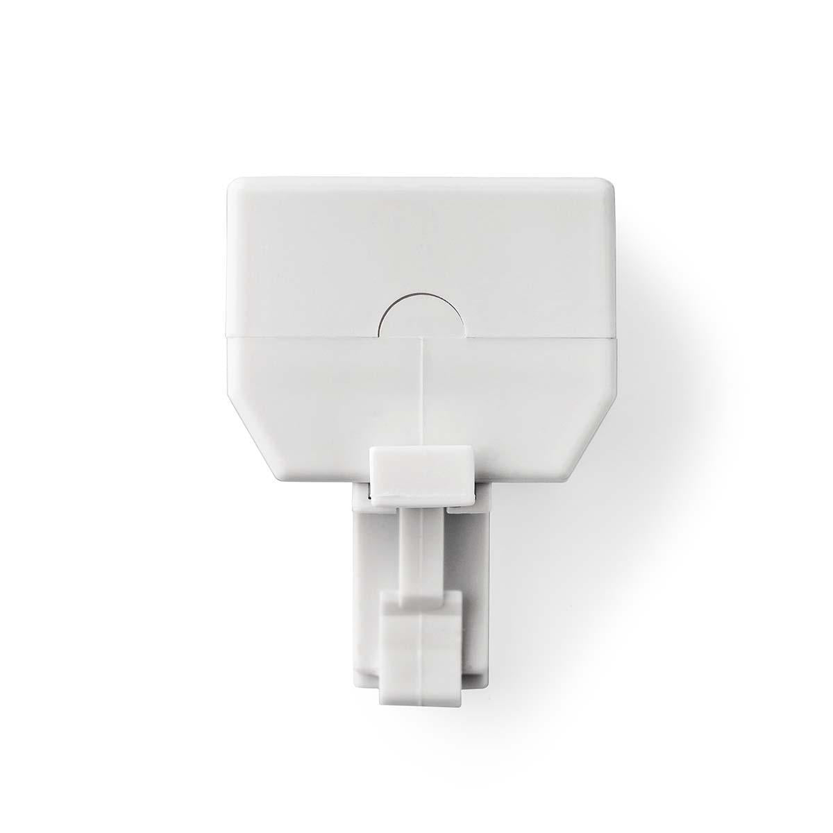Telecom Wall Box | Connector type: RJ11 | RJ11 Male | 2x RJ11 (4/6) Female | Splitters | ABS | White