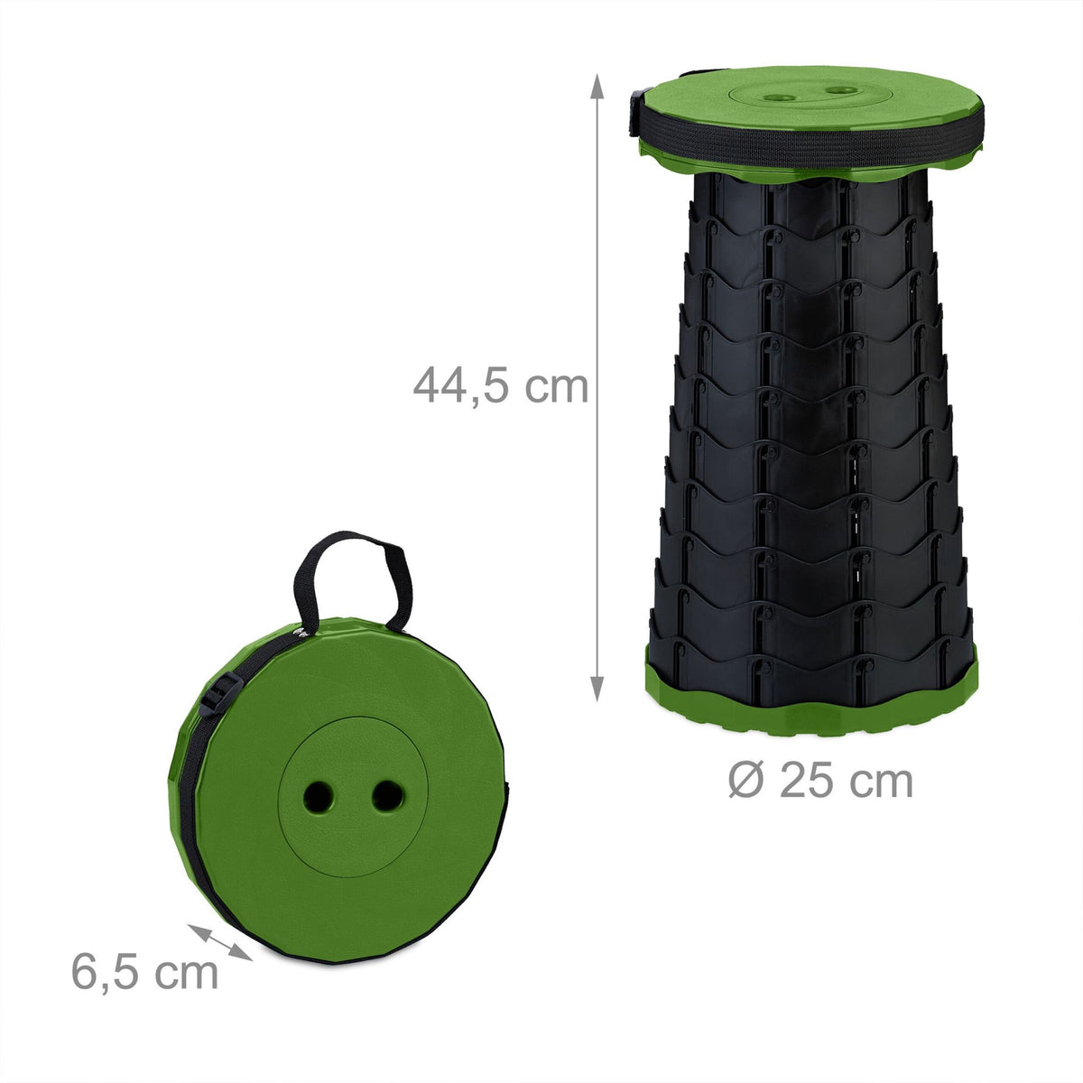 Telescopic Camping Stool – Adjustable Height, Compact Fold