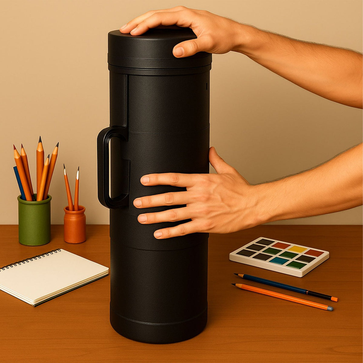 Telescopic Poster Roll with Handle and Strap