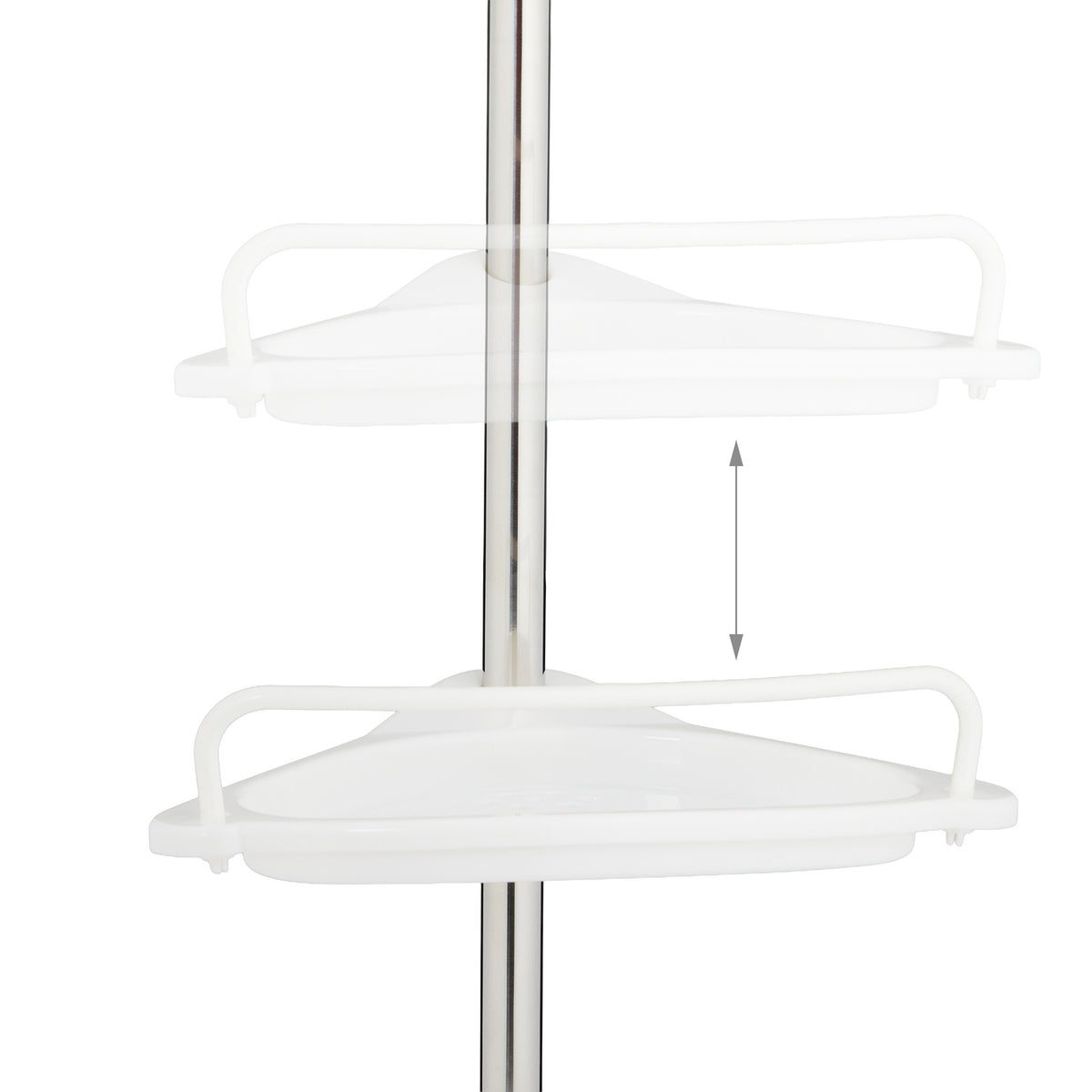 Telescopic Shower Caddy, Height-Adjustable with 4 Baskets