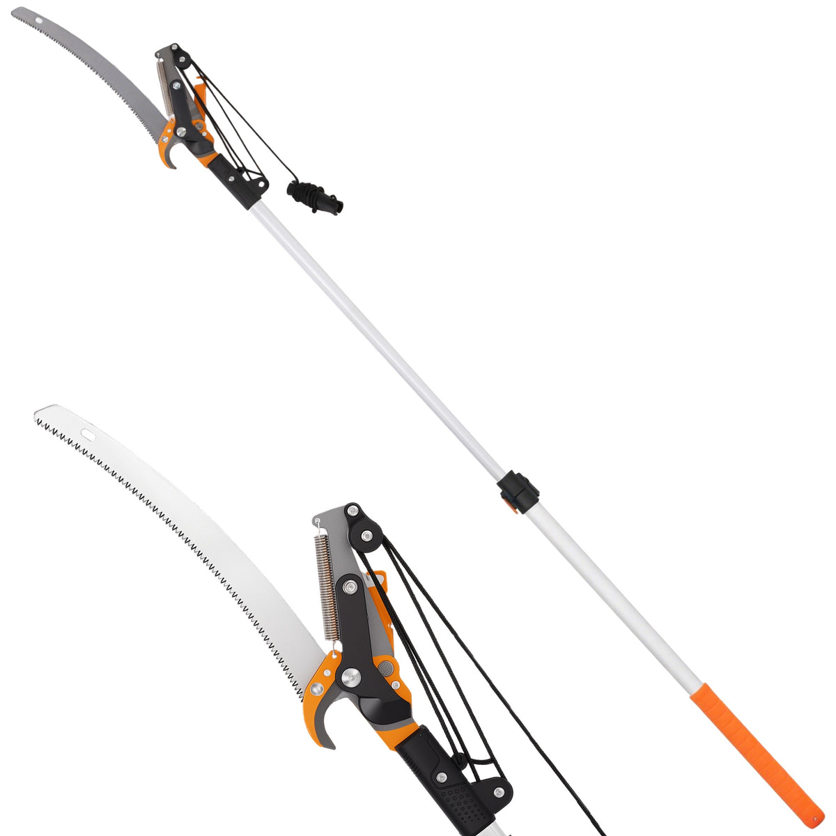 Telescopic Tree Pruner Saw, 135-199 cm, 65Mn Steel Blade