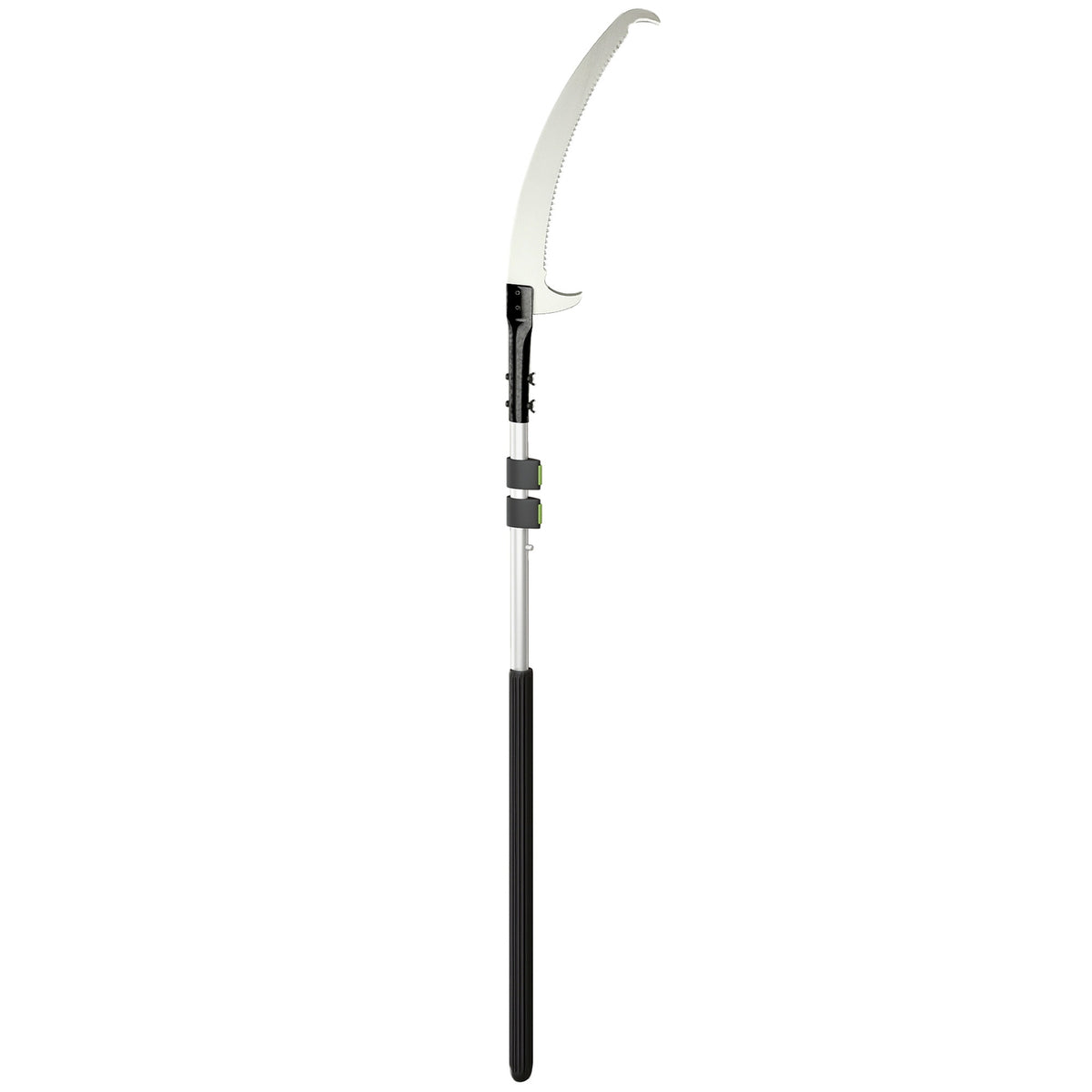 Telescopic branch saw 1.5–2.6 m tree shears with locking device, telescopic handle, non-stick coated blade, black