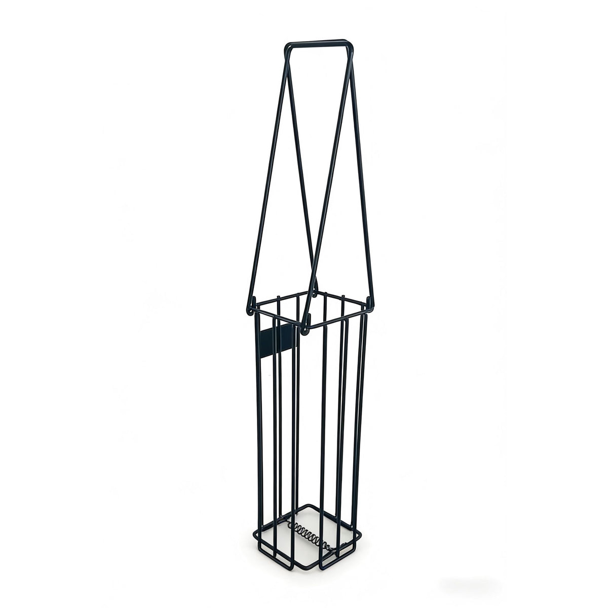 Tennis Ball Basket, Black Metal, Fold-Down Handles