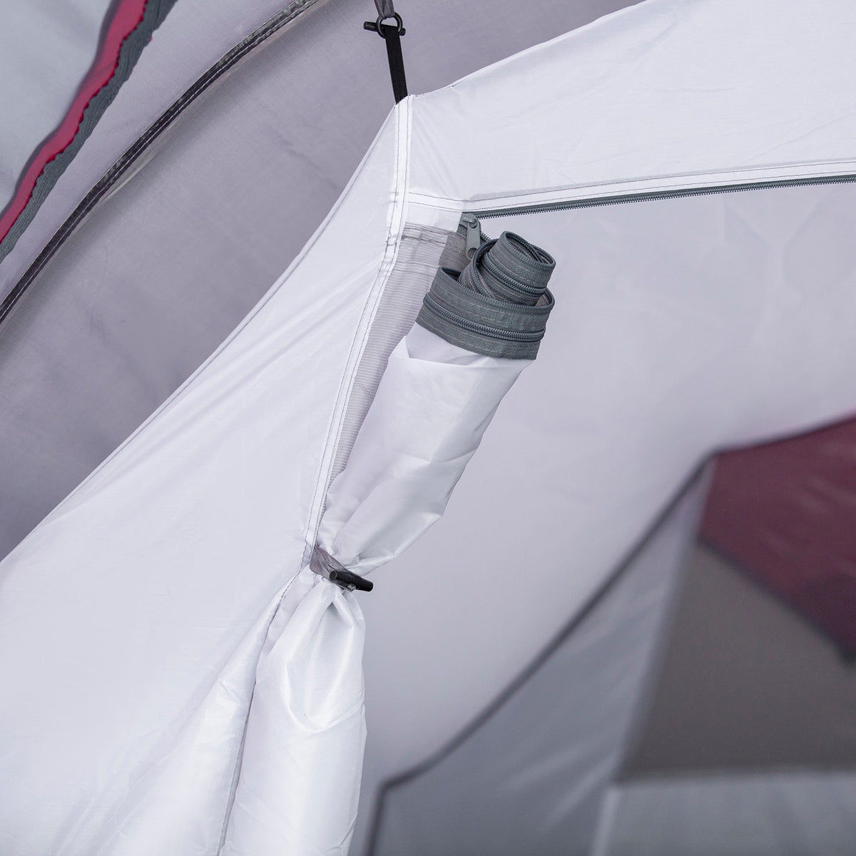 Tent For 2-3 People 190T Tunnel Tent Camping Tent With Pegs Fiberglass Polyester Gray 426 X 206 X 154 Cm
