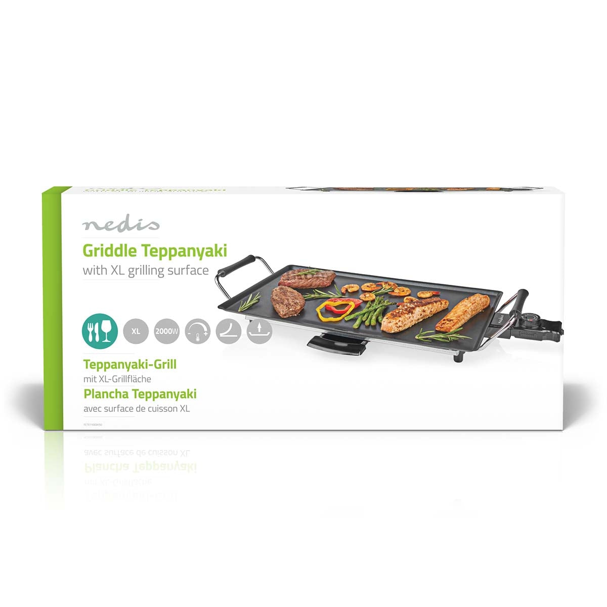 Teppanyaki Table Grill | Back surface (l x w): 47.5 x 26.5 cm | 5 Heat settings