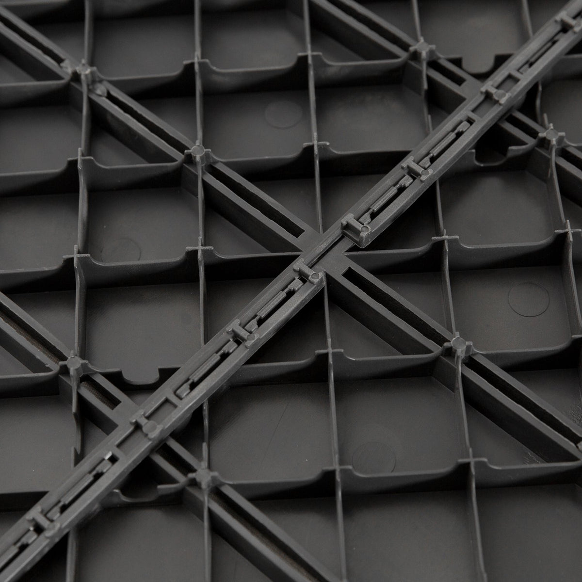 Terrace Tiles Set Of 9 Balcony Tiles, Click Tiles For Patio & Garden, Plastic, Black, 30X30Cm