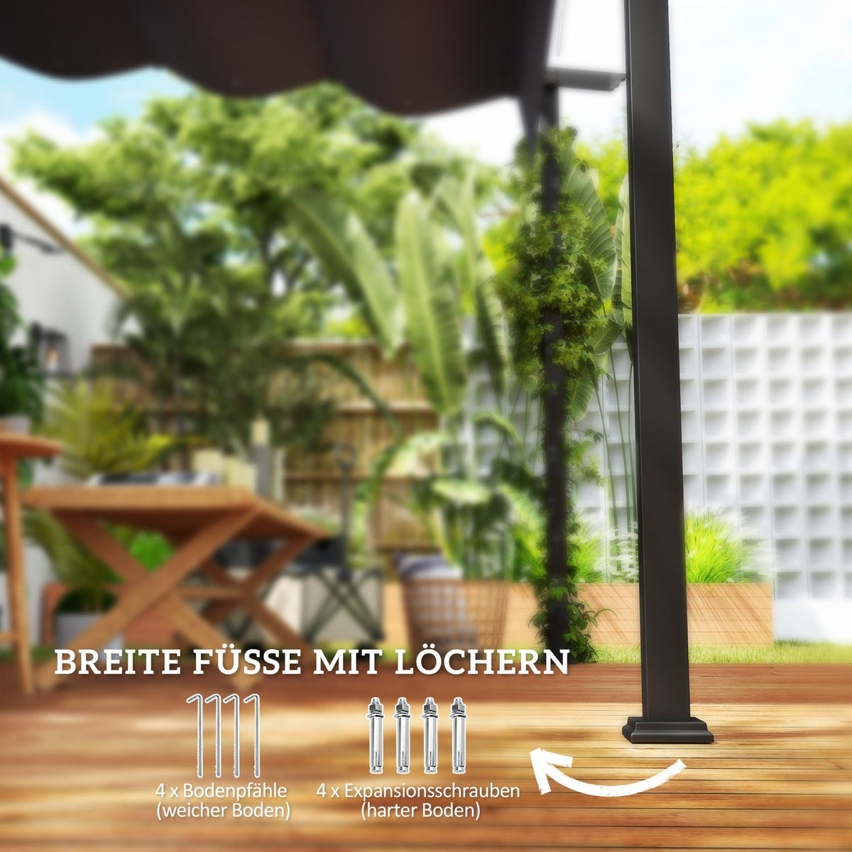 Terrace roof pergola approx. 3x3m terrace roofing, garden pavilion made of aluminum, wall mounting, garden pavilion with adjustable roof, sun protection for terrace and garden, dark gray