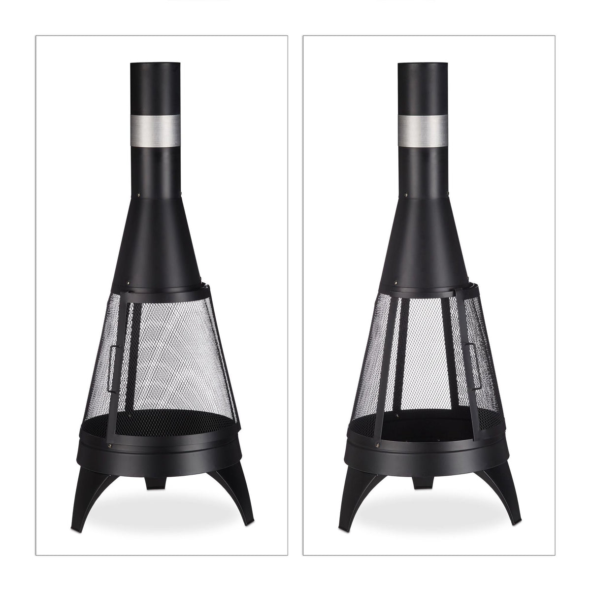 Terrace stove with spark protection