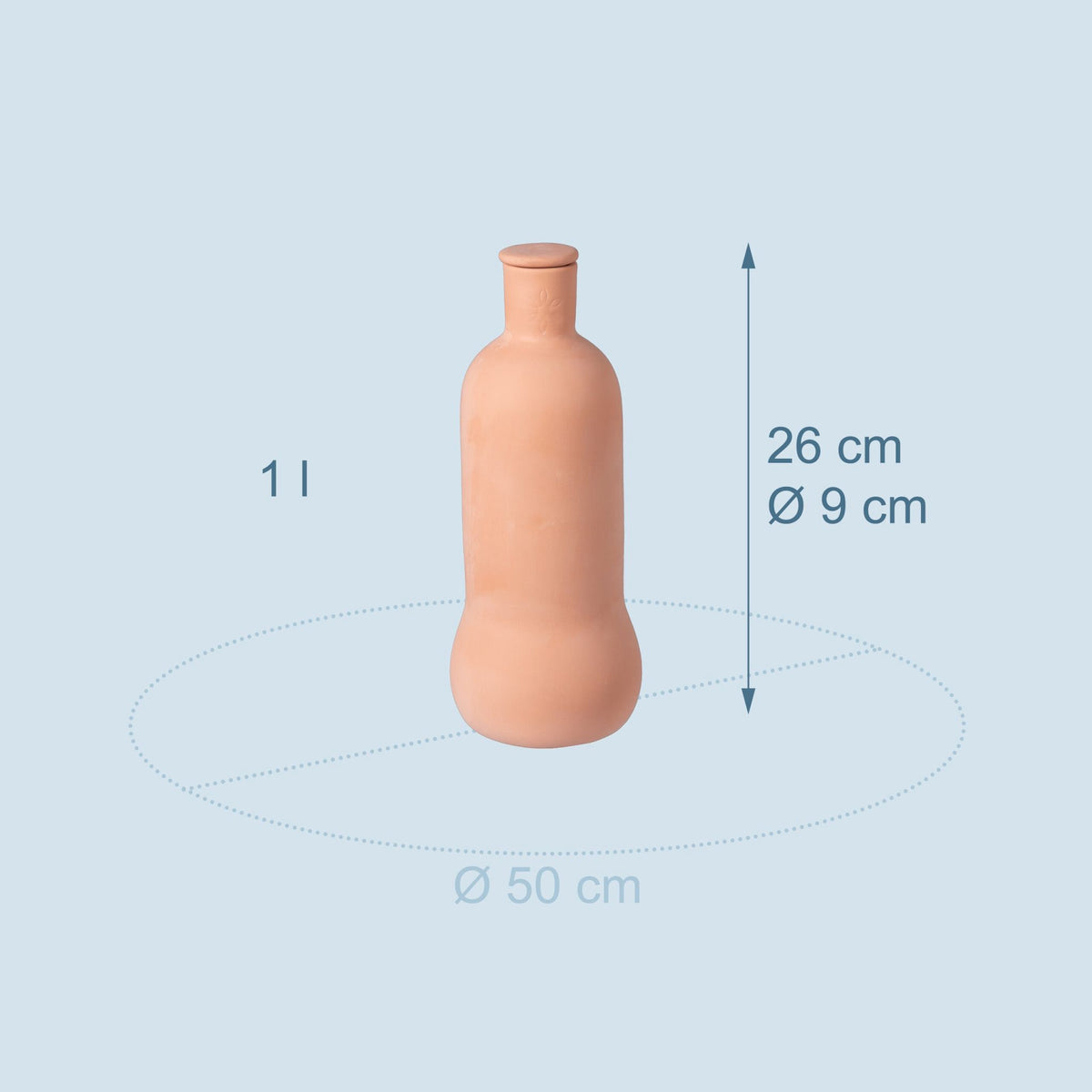 Terracotta Plant Watering Ollas, 1L, Set of 2