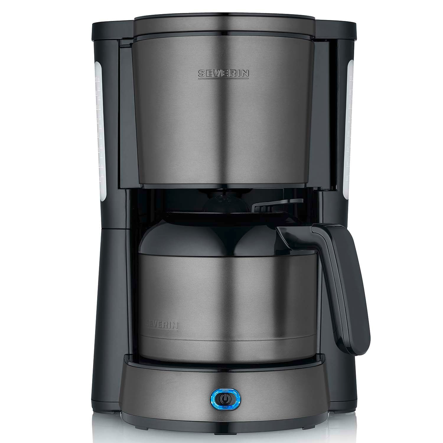 Thermal Coffee Maker, Dark Inox, 1000W Capacity