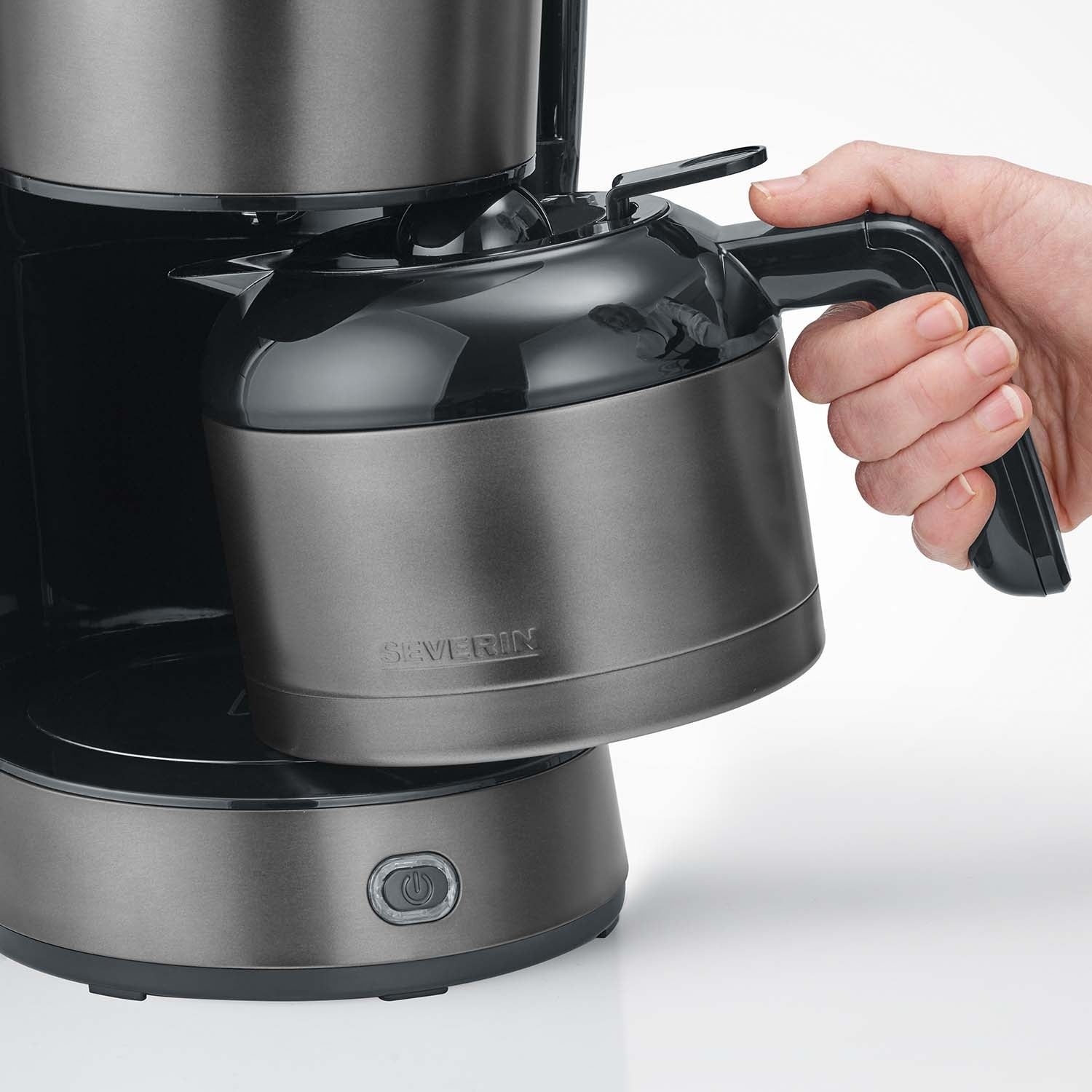 Thermal Coffee Maker, Dark Inox, 1000W Capacity
