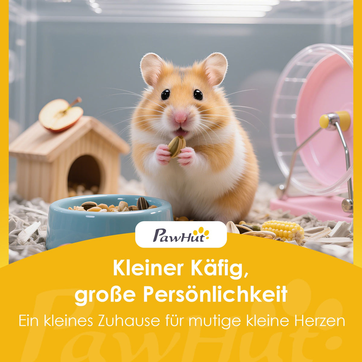 Three-Level Hamster Cage with Hut and Accessories, 100x50x84 cm