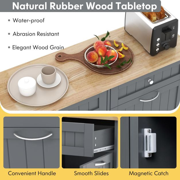 Tilt-Out Kitchen Trash Cabinet, Drawers, Adjustable Shelf