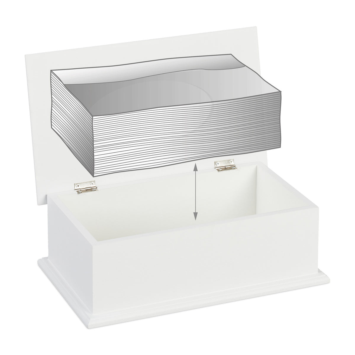 Tissue box with lid