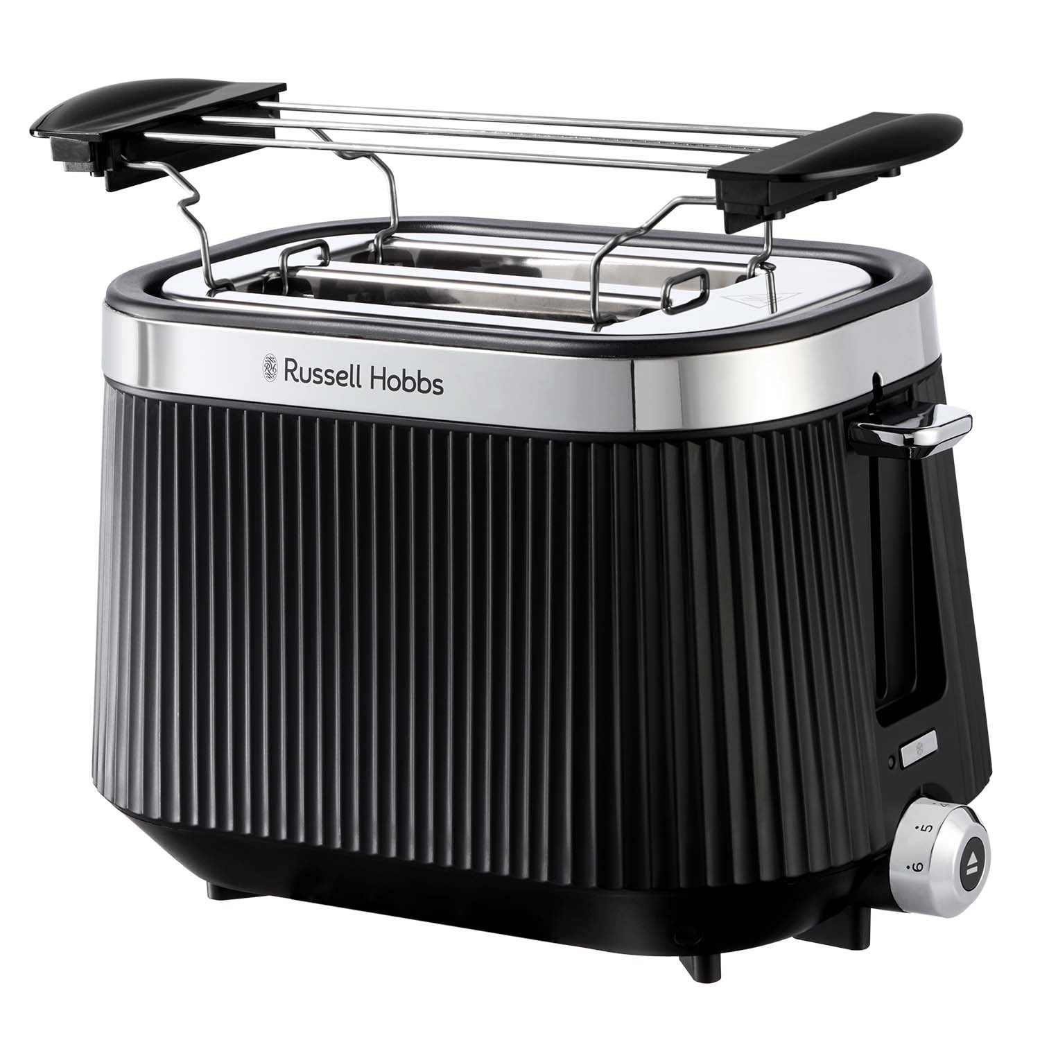 Toaster, 2-Slice, Black, Compact Design