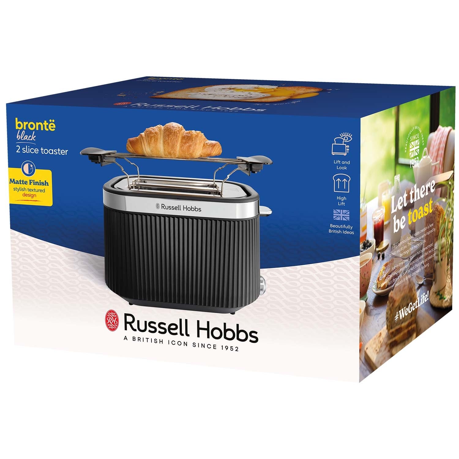 Toaster, 2-Slice, Black, Compact Design