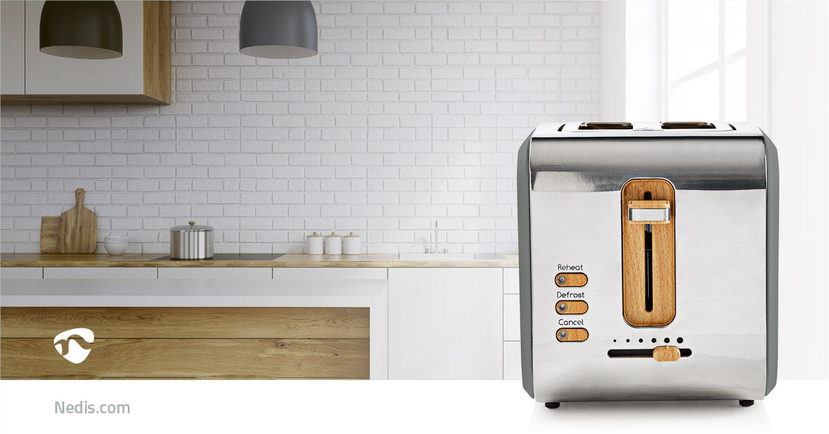 Toaster | Soft Touch Series | 2 Discs | Degree of brownness: 6 | Defrost function | Gray