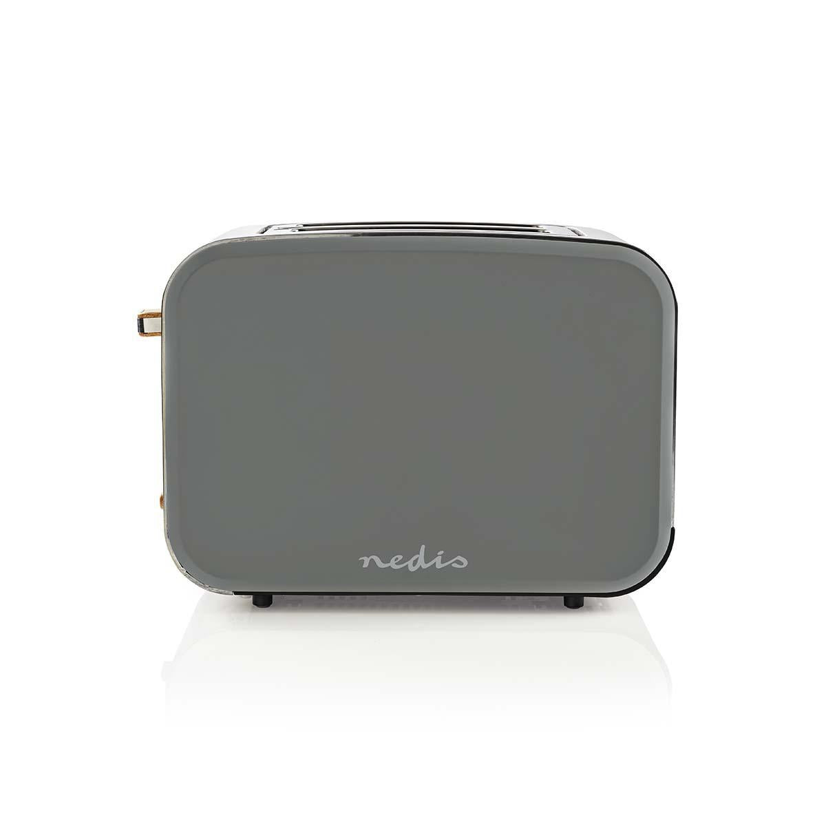 Toaster | Soft Touch Series | 2 Discs | Degree of brownness: 6 | Defrost function | Gray