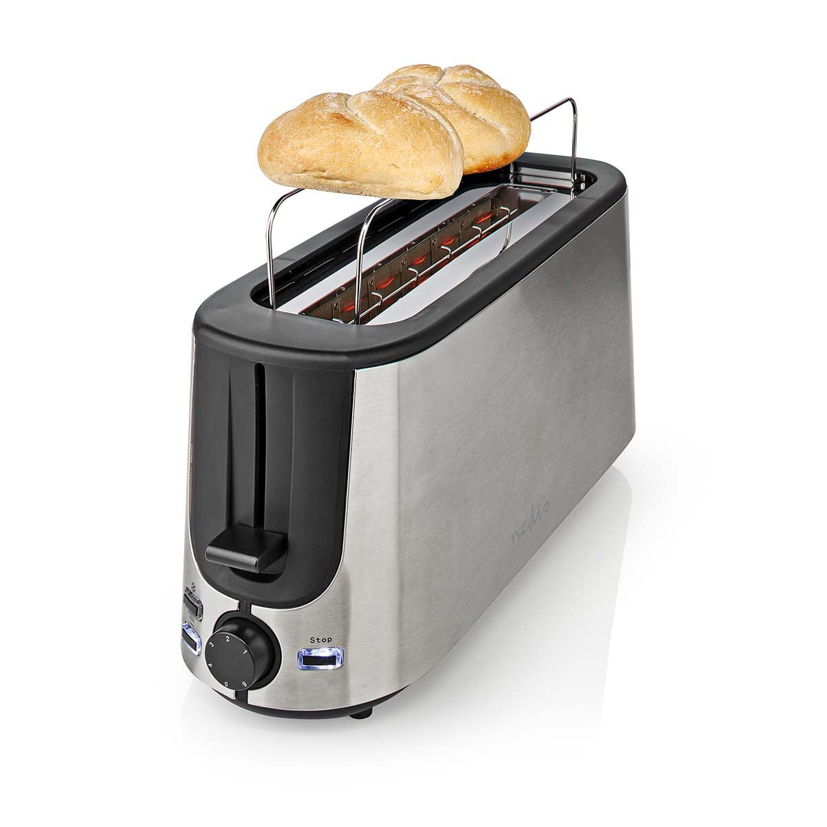 Toaster | Stainless Steel Series | 1 Discs | Degree of brownness: 6 | Defrost function | Bread shelf | Aluminum