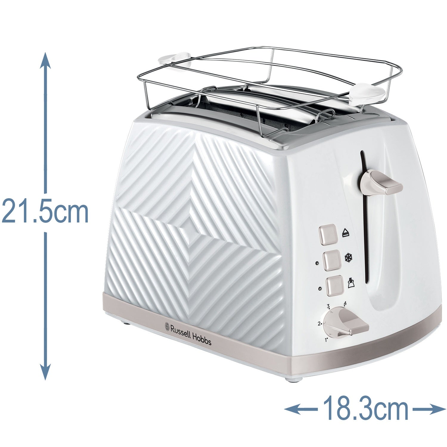 Toaster White Groove 2S Toast 26391-56
