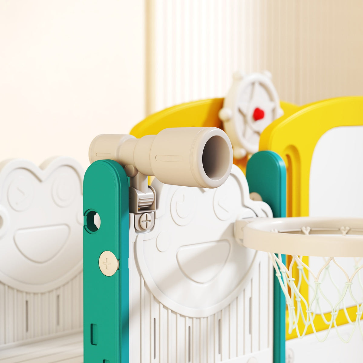 Toddler 7-in-1 Slide Set with Basketball Hoop, Indoor/Outdoor