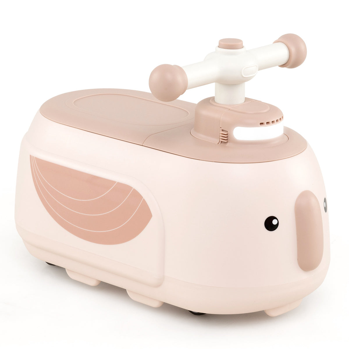 Toddler Ride-On Car With Trailer, Lights, Music, Storage