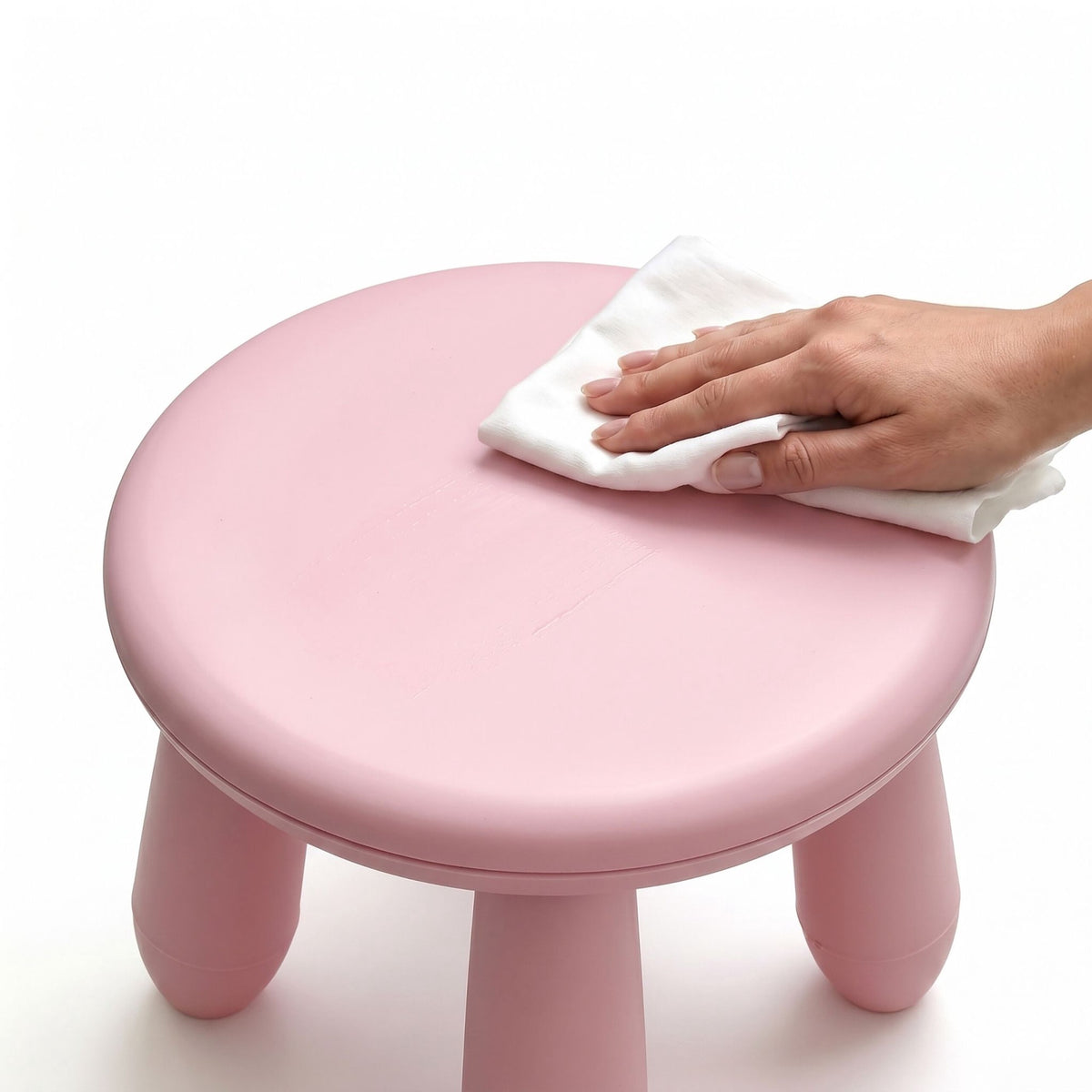Toddler Stool, Pink Plastic – 26 x 28 cm