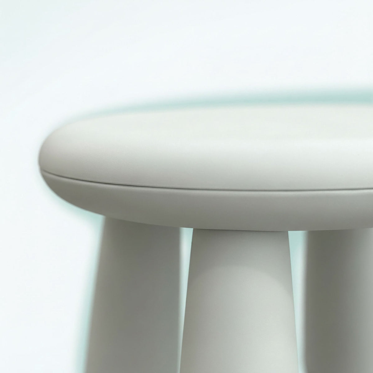 Toddler Stool, White Plastic, 26x28 cm