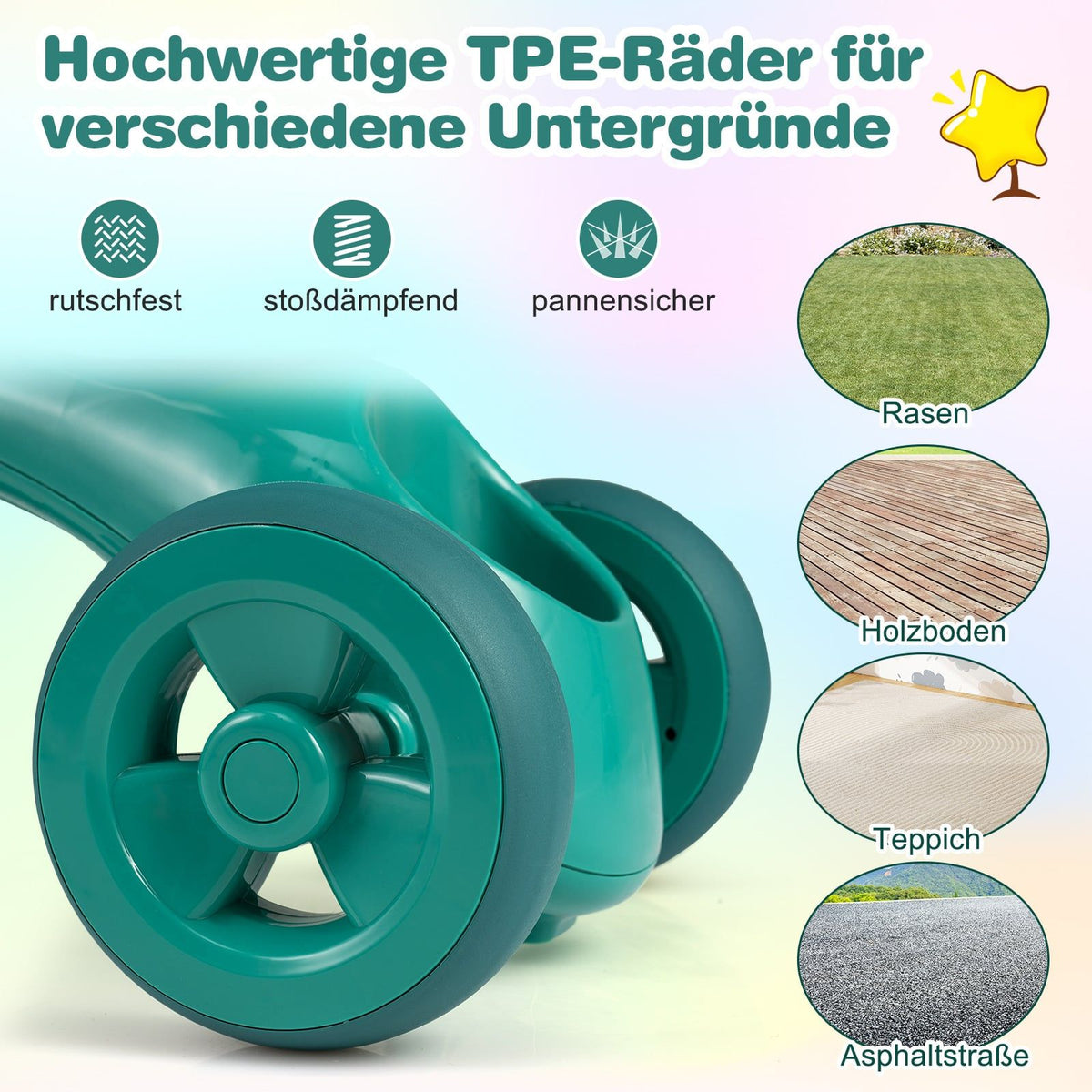 Toddler Tricycle with Limited Steering, Bell, Ergonomic Seat