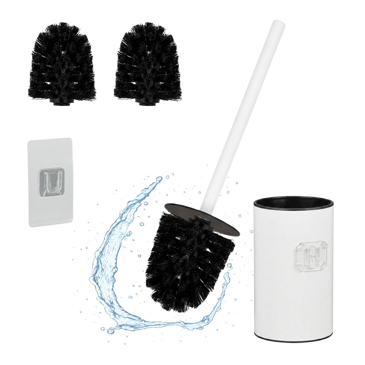 Toilet Brush Set with Wall Mount, Stainless Steel