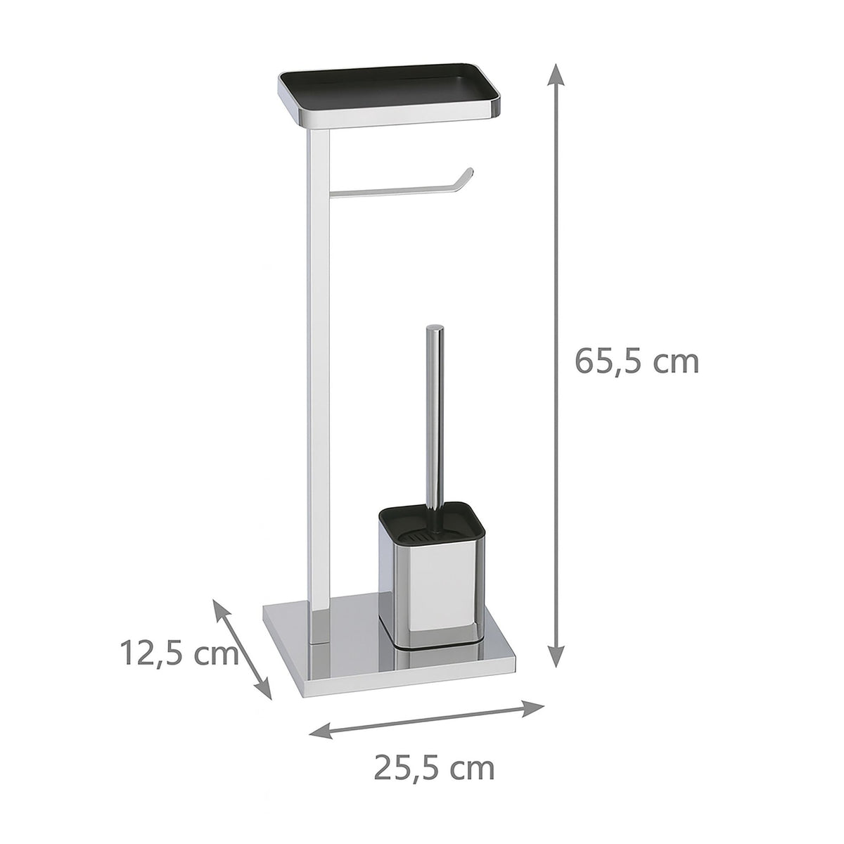 Toilet Roll Holder Set with Brush and Shelf
