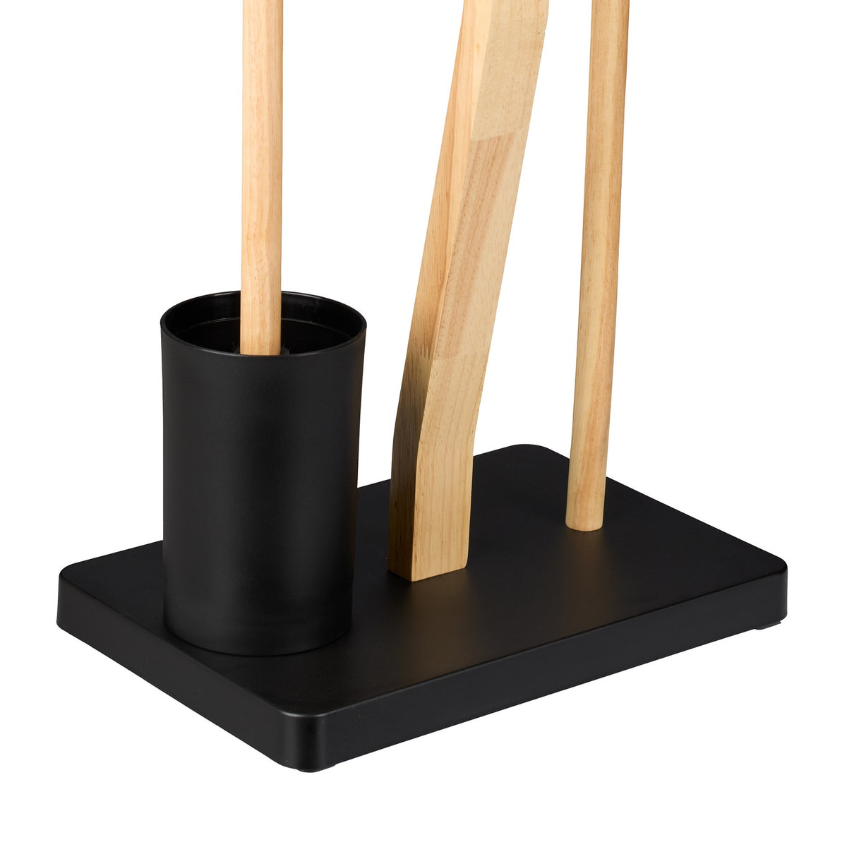Toilet Roll Holder and Brush Set with Shelf