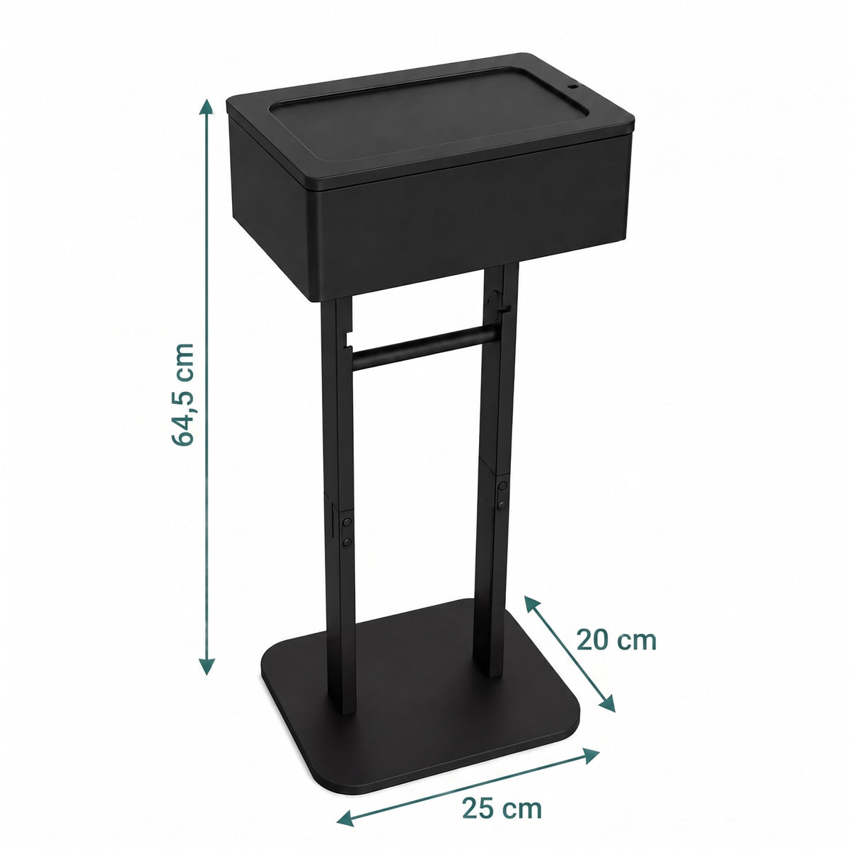 Toilet Roll Holder with Storage Shelf – Black Bamboo