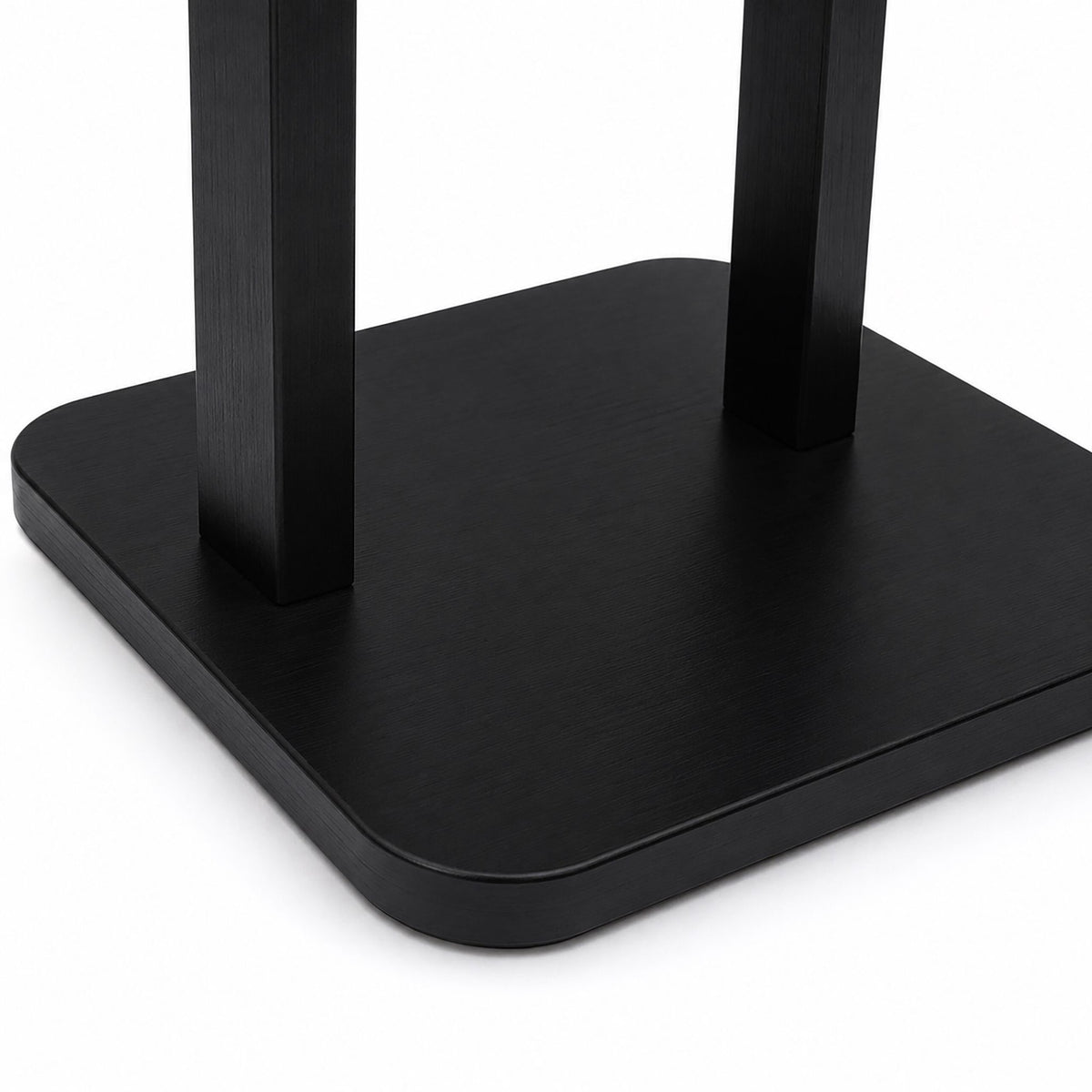 Toilet Roll Holder with Storage Shelf – Black Bamboo