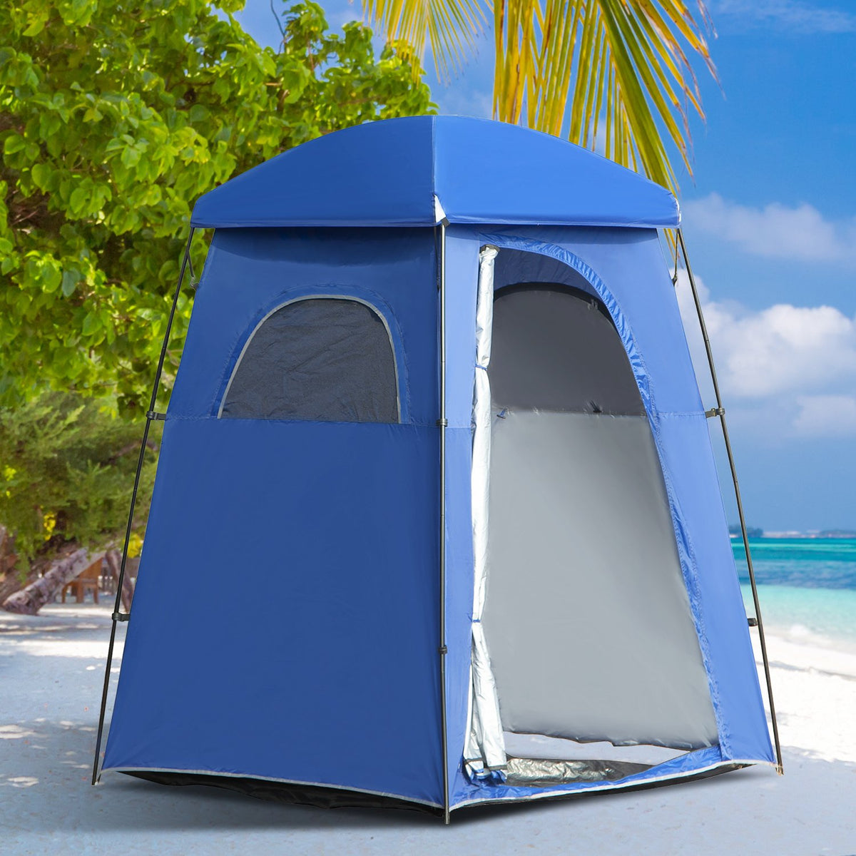 Toilet Tent Mobile Shower Tent 1-2 Person Changing Tent Bag Upf50+ 167X167X218Cm