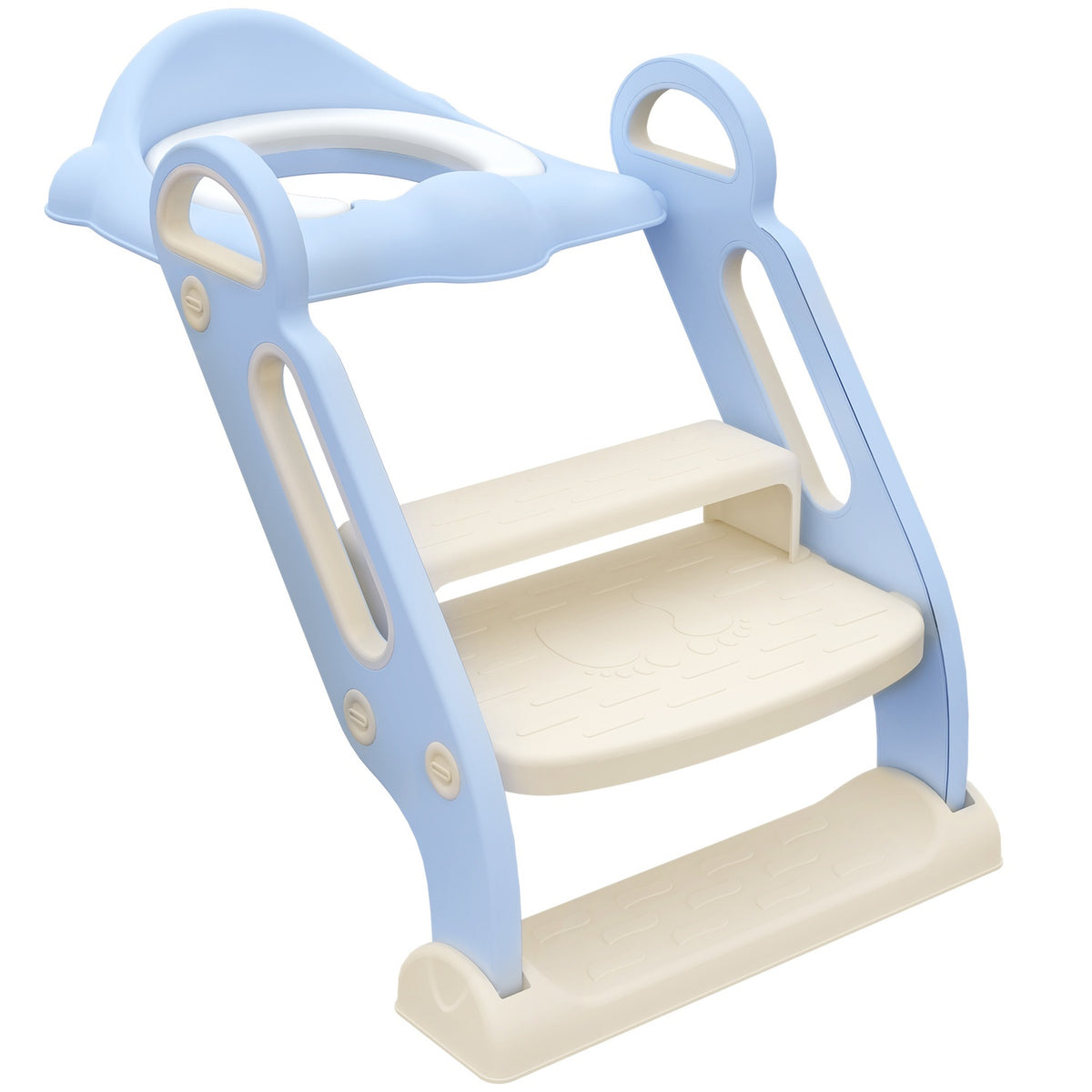 Toilet Trainer For Children With Stairs & Handle, Folding Toilet Attachment, Potty Trainer, 2-6 Years